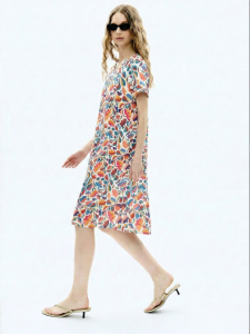 Juicy Couture | Dopamine Color Floral Print Womens Dress