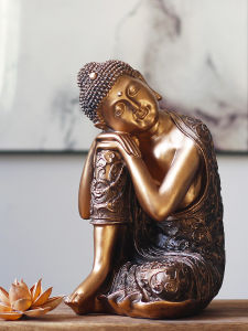 New Chinese Style Retro Southeast Asian Thai Buddha Statue Home Decorations Art Crafts Tea Room Bedroom Decorative Ornaments