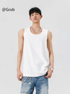 Grace Rub | Textured Ribbed Sleeveless Tank Top for Men Summer Outdoor Sportwear