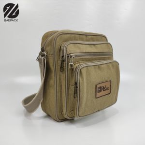 Baepack Tas Selempang Kanvas Cowok Volker Cream / Tas Bahu Pria dan Wanita / Tas Kanvas Terbaik Produsen Bandung