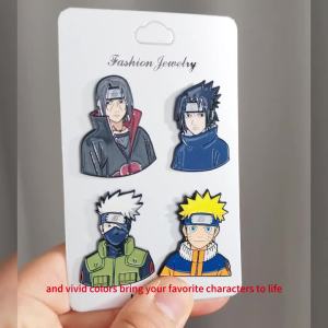 Bandai | Bộ Ghim Cài Áo Anime Cổ Điển Phiên Bản Q Nhân Vật Hoạt Hình Kim Loại 3/4 Cái Phụ Kiện Áo Khoác Quà Tặng Cho Fan Anime