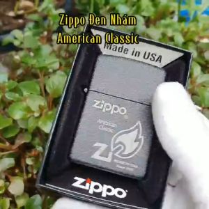 Bật Lửa Zippo Đen Nhám American Classic Đời La Mã ( Có Hộp - Tặng Đá Bấc Xịn ) Hộp Quẹt Thích Hợp Làm Quà Sưu Tầm Quà Tặng
