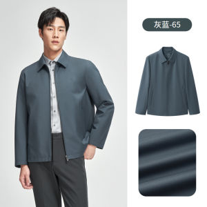 Goldlion Mens Business Jacket 2025 Winter Administration Style Three-Proof Flap Collar Velvet Feel Coat Standard Fit Polyester Fiber