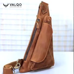 Tas Selempang Waistbag Kulit Pria Laki laki Tas Slempang Kulit Pria Cowok TOPGUN Bag Dari Kulit Sapi Premium
