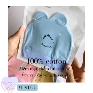 Nón tai thỏ sơ sinh Mintuu chất liệu cotton 4 chiều cao cấp