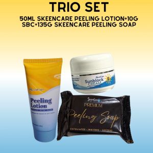 Trio Set All Sizes SkeenCare Peeling Lotion + 10g SBC + SC Peeling Soap