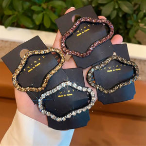 Elegant Water Diamond Hollow Cloud Hairpin Womens Side Bangs Clip Back of Head Hair Accessory Stylish Hair Card