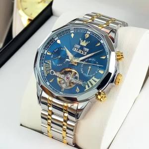 OLEVS | Đồng Hồ Nam OLEVS 6619 Đa Chức Năng Mặt Lộ Cơ Thép Không Gỉ Dạ Quang Máy Cơ Tự Động Hiển Thị Số La Mã Chống Nước