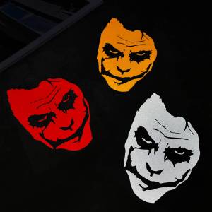 สติกเกอร์ตกแต่ง Badass สติกเกอร์ตกแต่ง Stiker Wajah โจ๊กเกอร์ยอดนิยมสติกเกอร์ตกแต่งสติกเกอร์กันน้ำสำหรับรถจักรยานยนต์/หมวกกันน็อค/รถยนต์-ใช้ใน3วินาทีสำหรับฮอนด้ายามาฮ่าคาวาซากิ