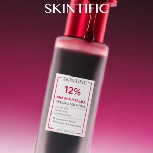 SKINTIFIC 12% AHA BHA PHA LHA Peeling Solution 30ml || Serum Exfoliasi Wajah Mencerahkan || Eksfoliasi Sel Kulit Mati