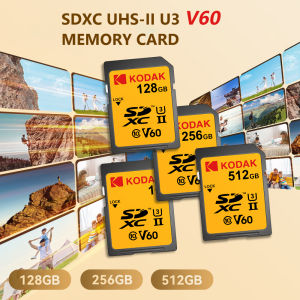 KODAK Professional SD Memory Card  V60 Class 10 U3 UHS-II 128GB 256GB 512GB SDXC UP to 280MB/s Memory Card for Camera 4K HD