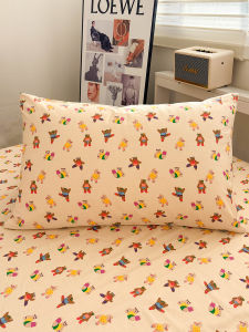 Túi Đựng Gối Cotton Thể Thao Hình Gấu Hoạt Hình Dùng Tại Nhà 1 Cặp 48x74cm Túi Đựng Gối Cotton Nguyên Chất Cho Trẻ Em