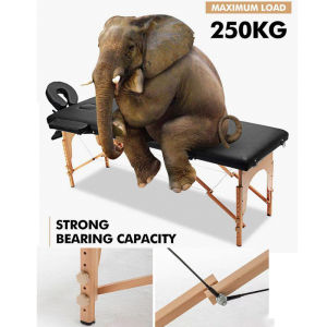 Three-layer folding portable massage bed high-quality genuine leather beauty spa bed tattoo bed