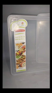 Reusable Graham Bar Food Container/Trasparent Square Food Storage/Clear Food Saver/Tupperware/Packing Lunch Box/Dough Container/Food Storage/Stackable Microwave Square Shape Pastry Food Storage/Multipurpose Food Keeper/Lunch Box/Baunan/ Plastic Thin