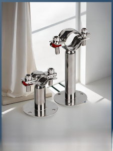 Đai Ống Bằng Thép Không Gỉ 304 Đai Ống Tròn Đế Đai Ống Bàn Đạp Nước Cột Ống Phụ Kiện Ống Bánh Ép Ống