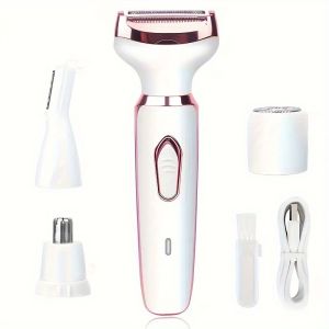 4 In 1 Electric Lady Shaver Body Hair Removal Epilator Painless Cordless Trimmer Razor Gifts For Women