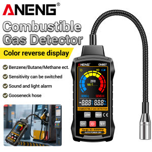 ANENG | ANENG GN807 household combustible gas detector with adjustable high and low sensitivity backlit display screen gas leak alarm