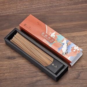 200Pcs/Box Incense Burner Stick Joss Sandalwood Agarwood Wormwood Stick 天然线香 檀香 沉香 艾草 卧香 室内香薰 安神助眠