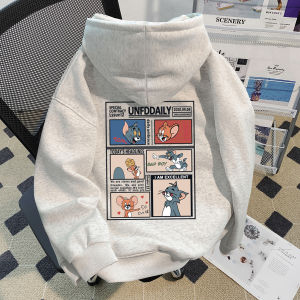 Mens Hoodie Sweatshirt Thickened Fleece Autumn Winter Jacket Casual Streetwear American Hong Kong Style Student Fashion Brand