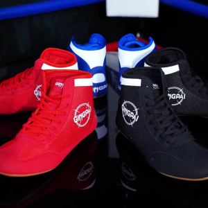 GINGPAI SPORT | Giày Đấu Vật Cao Cấp Dành Cho Nam Nữ Trẻ Em Da Thoáng Khí Huấn Luyện Chiến Đấu Giày Tập Gym Sức Mạnh Cử Tạ Sanda Chiến Đấu