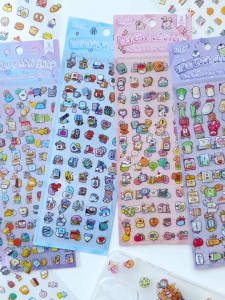 INS Cute Food Snacks Cartoon Fun Market Series Mini Decorative Stickers DIY Decorations Journal Scrapbook Guka Labels