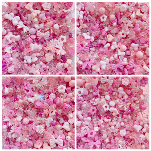 Colorful Acrylic Beads Childrens Handcraft DIY Material Bag Mobile Phone Chain Plastic round Beads Craft Kit Lucky Bag