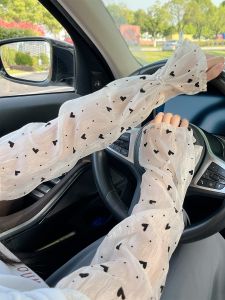 New 2025 Ice Cool Mesh Silk Sleeve Covers Womens Loose Breathable Summer Sun Protection Arm Guards Ice Sleeve Covers