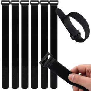 5M Reusable Cable Straps Multipurpose Quality Straps Adjustable Cable Ties Black Nylon 2.5/2.0cm Width