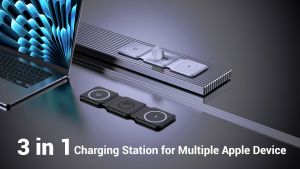 Wireless Charger Magnetic Foldable 3 in 1 Mag-Safe Charger Fast Travel Wireless Charging Station for iPhone 16/15/14/13/12/11 Seriesfor iWatch AirPods