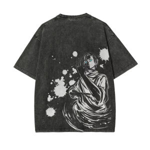 Bandai | Yuta Okkotsu T Shirt Jujutsu Kaisen Men Acid Wash Yuta Anime Streetwear Rika Orimoto Cursed Fashion Vintage Casual Tees