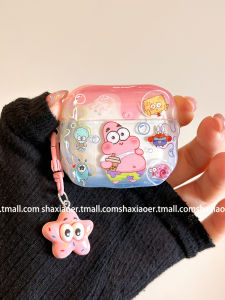 Cute SpongeBob SquarePants Protect Case for Apple AirPods pro 2 4 Generation 3 And 2 Couples Hard Shell Acrylic Earphone Cover