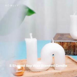 Homlly Candii Minimalist S Shape Soy Wax Decorative Aroma Decor Candle
