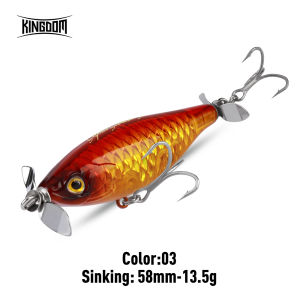 KINGDOM | Kingdom Twin Propeller Pencil Lure 5.5g 8.9g 7.5g 13.5g 9.3g 17.8g Floating Sinking Artificial Bait Wobblers For Bass Fishing