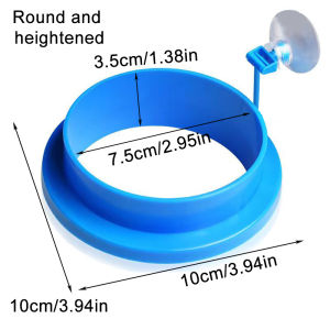 Aquarium Fish Feeding Ring Fish Tank Blue Floating Station Food Tray Feeder Prevent Food Dispersion Fish Pinch with Suction Cup