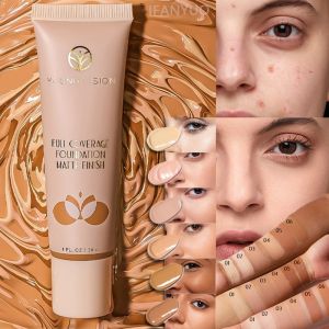 6-color Matte Concealer BB Cream Natural Facial Concealer Primer Liquid Foundation Smooth Oil-Control Full Coverage Base Makeup