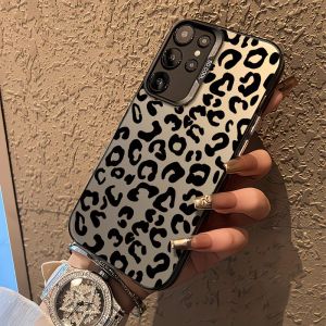 Fashion Leopard Print Phone Case For Samsung Galaxy A73 A72 A71 A56 A555 A54 A53 A52 A51 A50 Gradient Color Elevated Lens Cover