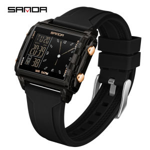 SANDA 6273 Fashion Electronic Watches for Man Luminous Calendar Waterproof Clock Outdoor Sports Casual Ladies Digital Wristwatch