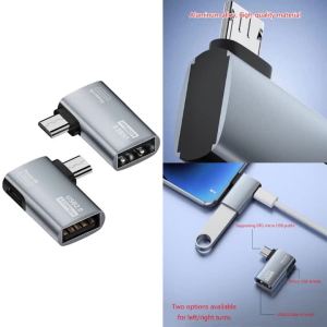 OTG Cable Adapter 4K 90 Degree Left Angle Powered Micro USB To USB OTG Adapter For TV Tablet Fire TV Stick 4K