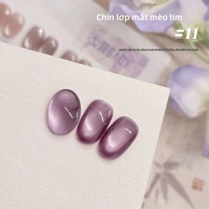 Sơn Móng Tay Gel Từ Tính Mắt Mèo MIANEL 12ML Purple Nine Series Màu Trong Suốt Như Băng Không Phân Biệt Giới Tính Bền Lâu Dụng Cụ Làm Móng.