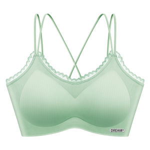 DREAM TIME | Áo Ngực Thể Thao Đẩy Ngực Không Đường May Chất Liệu Latex