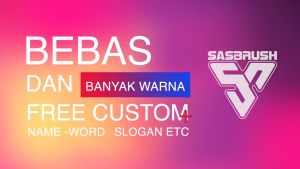 Garnish Fazzio Free Custom Nama Slogan Quotes Bebas Banyak Warna - GR-CS-NAME