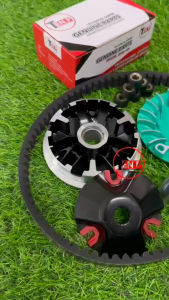 ชามแต่ง +สายพาน ครบชุด YAMAHA MIO125 มิโอ125 NOUVO135 ELEGANCE นูวโว อิลิเก้น ชามขูดร่อง ชามคลัชสายพาน เพิ่มความเร็วรถ รอบไม่ตก