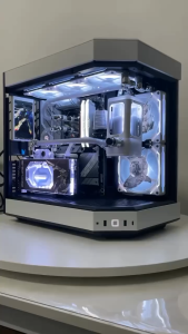Custom Gaming PC Desktop Computer - AMD Ryzen 7 7800X3D + RTX 4080 SUPER 4080S 16GB - Gundam White-Black Aesthetic