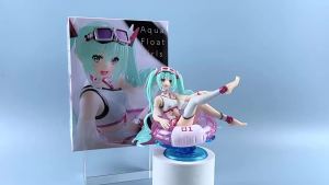 Bandai | New Anime Hatsune Miku Action Figures Summer Bikini Swim Ring Sweet Girl PVC Model Collecting Desktop Decor Toys