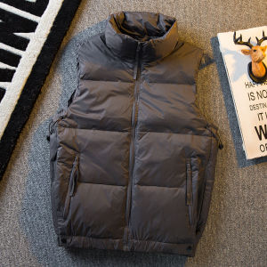 HPCP Mens White Duck down Sleeveless Jacket 2024 New Fashion Brand Warm Outerwear Youth Style Waterproof Thickened Casual Wear