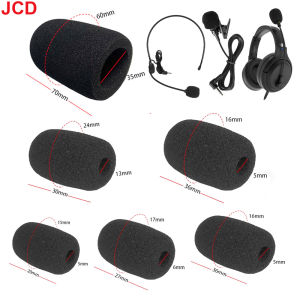 JCD 10pcs Mini Microphone Foam Covers Mic Protector Covers Replacement Headset Windshield Sponge Cover Microphone Cover For Mic