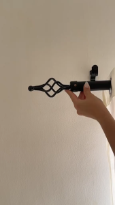 123BABY Adjustable Curtain Rod Gold and Black Strong Durable Thick 25/28mm with Complete Accessories Bracket Screws And Tox Easy to Install Adjustable Length 70-120cm 100-200cm 150-300cm