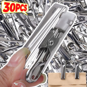 30Pcs Stainless Steel Clothespins Photos Clip Multifunction Kitchen Sealing Clips Clothes Pegs Hangers Clamps Home Organizer