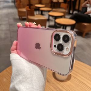 CHUQIAN | Fashionable Gradient Glitter Ultra-thin Transparent Protective Case 17/16pro Max