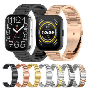 22mm Watch Bracelet Strap For Amazfit Bip 5 Unity Smartwatch Stainless Steel Band For For Amazfit Bip 5 Metal Wristband Correa